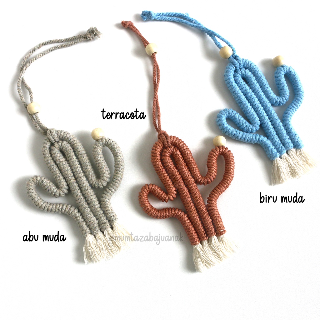 Bag charm Kaktus ~ Bagcharm Cactus ~ Gantungan tas ~ Ganci Macrame ~ Gantungan kunci tas anyaman ~ Gantungan tas jali ~ Hiasan mobil ~ Hiasan kamar ~ Souvenir