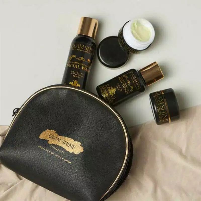 (BISA COD) GLAMSHINE GOLD SERIES SKINCARE TERBAIK, AMAN BPOM