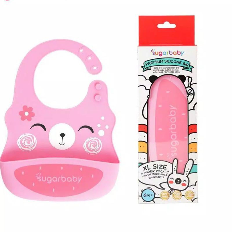 Sugarbaby Bib Celemek Silicone Bibs Sugar Baby