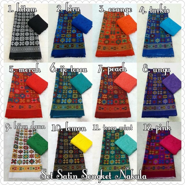 Set satin songket nakula (new model)