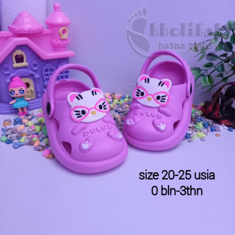 Sandal anak bayi Baim kucing 3D sandal lucu murah Dulux 378e-cat