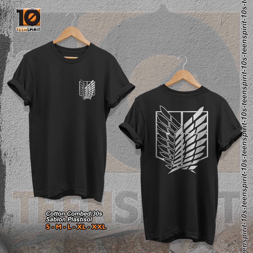 Kaos SHINGEKI NO KYOJIN AOT DB Cotton Combed 30s Sablon Kaos SHINGEKI NO KYOJIN AOT DB Cotton Combed 30s Sablon