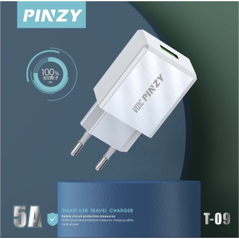 Adaptor Charger -Travel Charger PINZY VOOC T-09 - Batok Charger T-09.