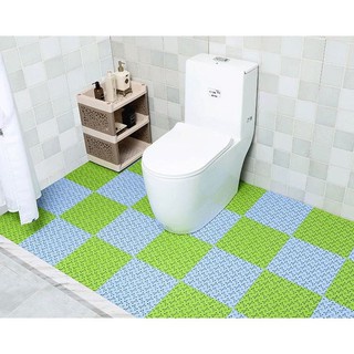 Alas Kamar Mandi Anti Slip 30 x 30 cm Licin Keset Toilet PVC Karpet WC Karet DIY Bathroom Mat