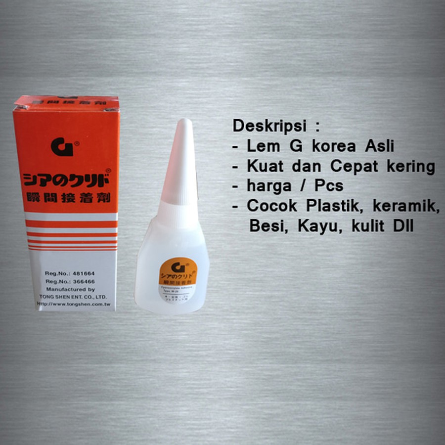 

G Lem Acrylic Korea - Lem Multifungsi u Plastik Fiber Keramik ORIGINAL ASLI (JABODEBTABEK & JABAR)