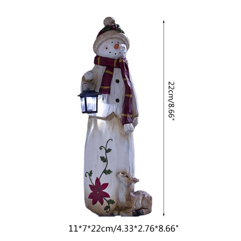 Patung Bentuk Snowman Bahan Resin Untuk Dekorasi Meja Ruang Tamu