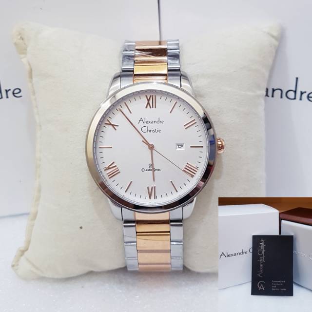 ALEXANDRE CHRISTIE PRIA AC 8567 SILVER ROSEGOLD JAM TANGAN ALEXANDRE CHRISTIE AC 8567 ORIGINAL
