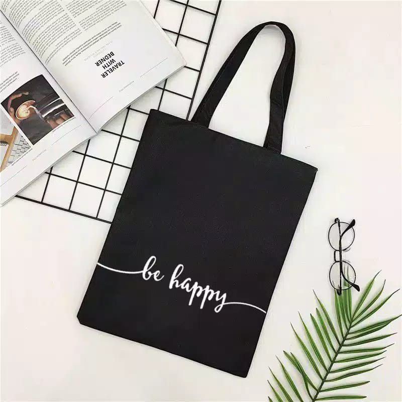 Arifirn Be Happy - Pakai Resleting Tote Bag Wanita Murah