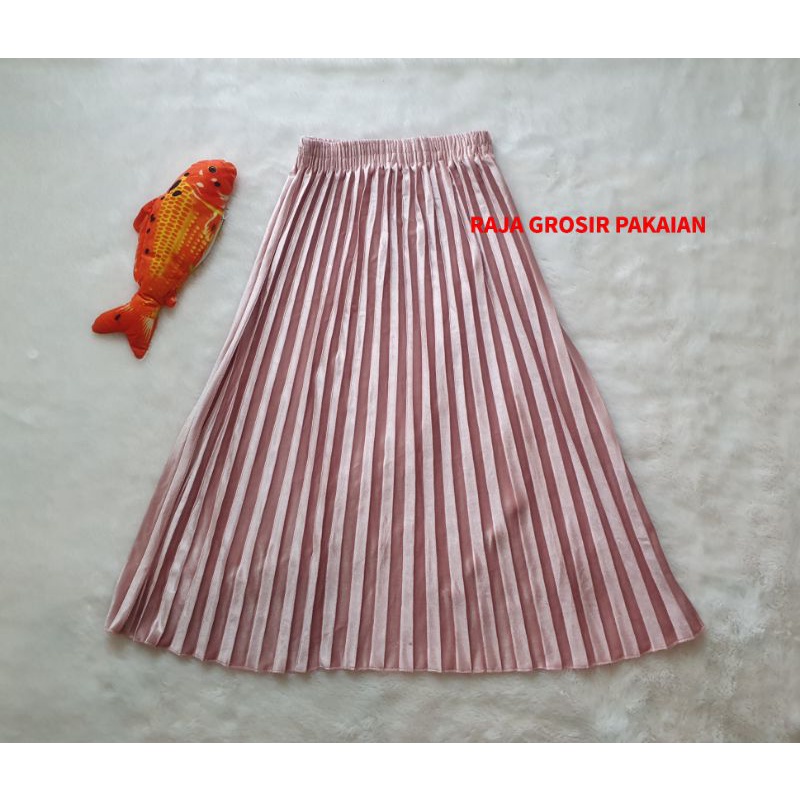 Rok Plisket Bludru Anak Premium Usia 1-7 Tahun