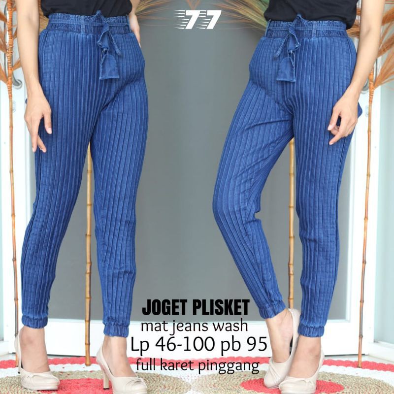 JOGER PLISKET JEANS SUPER