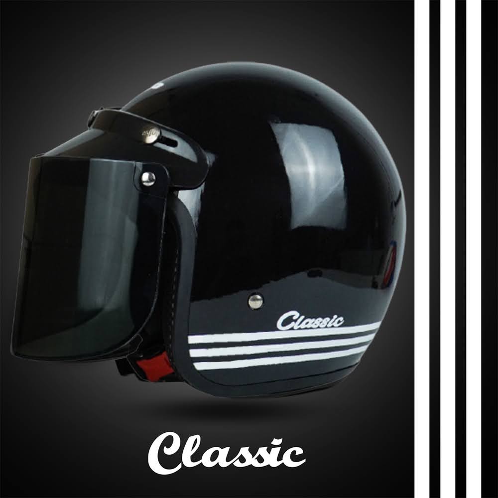 HELM BOGO CLASSIC DEWASA KACA DATAR KACA CEMBUNG SNI UNTUK PRIA DAN WANITA DEWASA COD HELM Free Packing