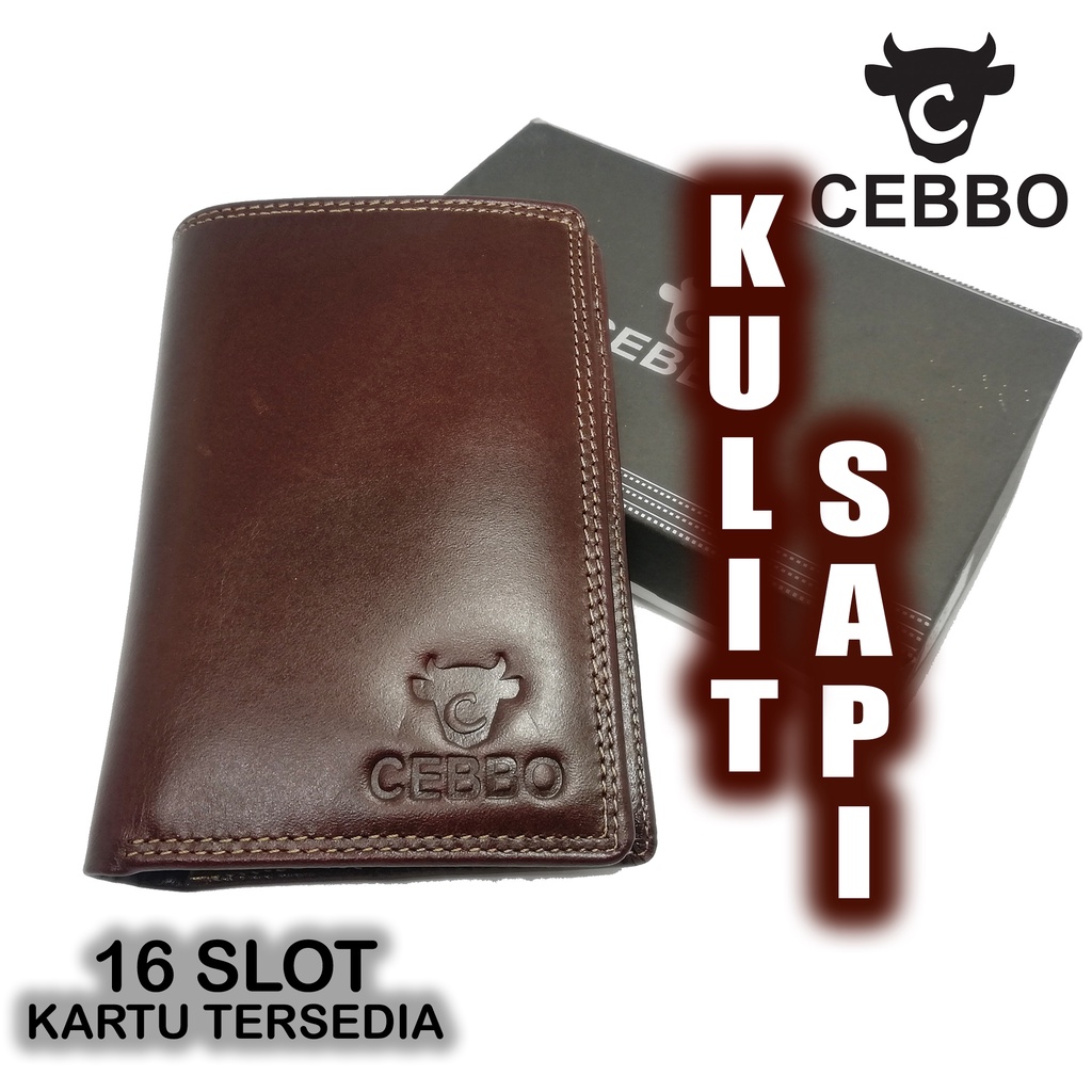 Dompet Kulit Asli Model Berdiri 3/4 Dompet Pria Bahan Kulit Sapi