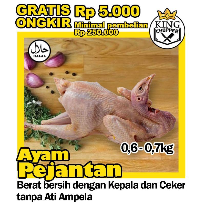

AYAM PEJANTAN / KALASAN POTONG UTUH BEKU 0.6 - 0.7 kg