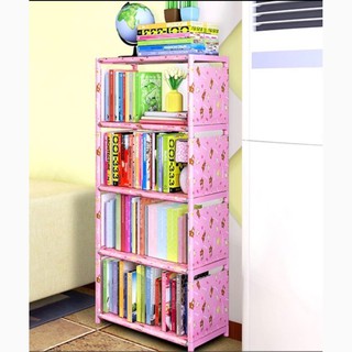 Rak serbaguna 5 tingkat 4 susun rak buku portable lemari Rak serbaguna 5 tingkat 4 susun rak buku portable lemari