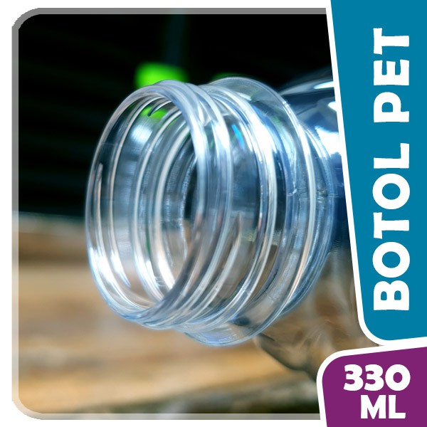 BOTOL PLASTIK 330 ml /  botol PET / botol minum plastik tebal bening terbaik