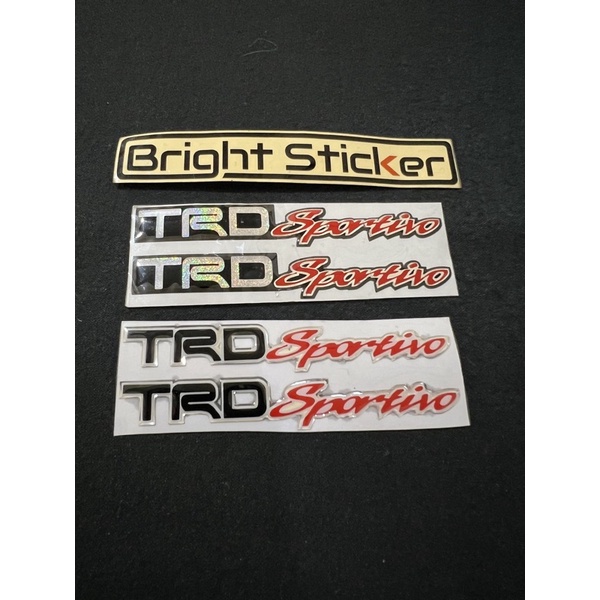 STICKER EMBLEM TRD SPORTIVO TIMBUL 3D