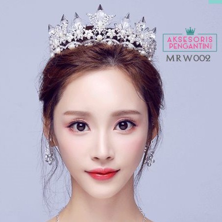 [SIAP KIRIM] AKSESORIS WEDDING MAHKOTA PENGANTIN CROWN WEDDING MUTIARA MRW002