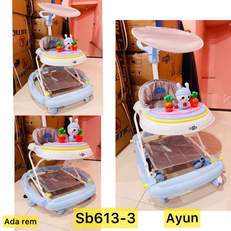 DIJAMIN TERMURAH Baby Walker Apolo Space Baby SB 615-3 / SB615-3 / SB618-3 / SB 611-3 / SB 613-3  612-3 Alat bantu belajar berjalan baby