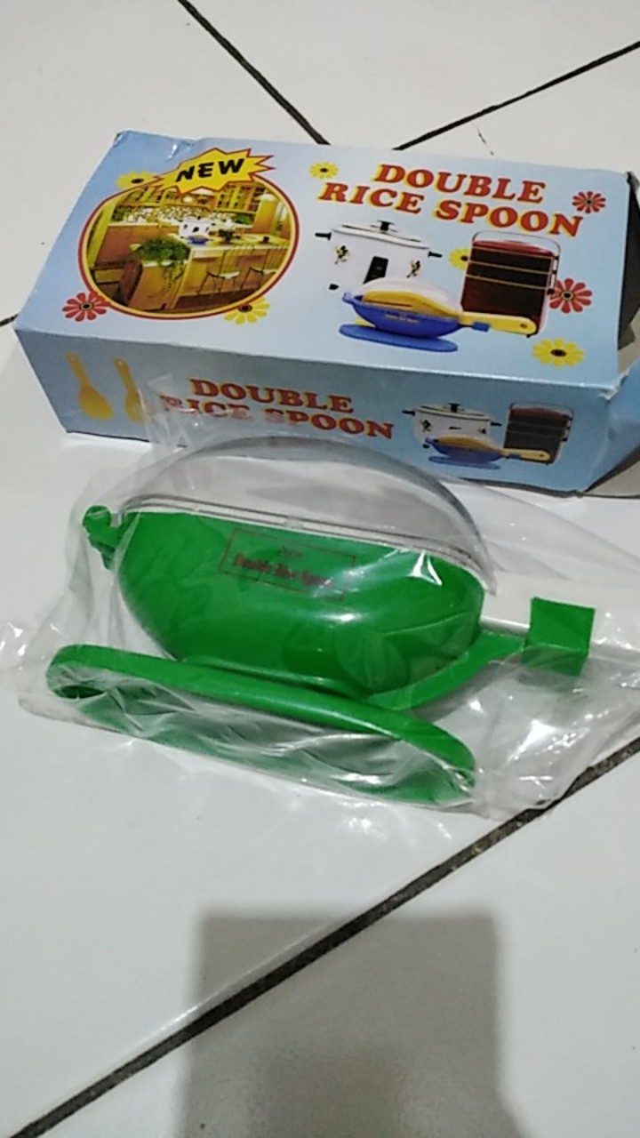Centong Nasi Anti Lalat Higienis New Double Rice Spoon