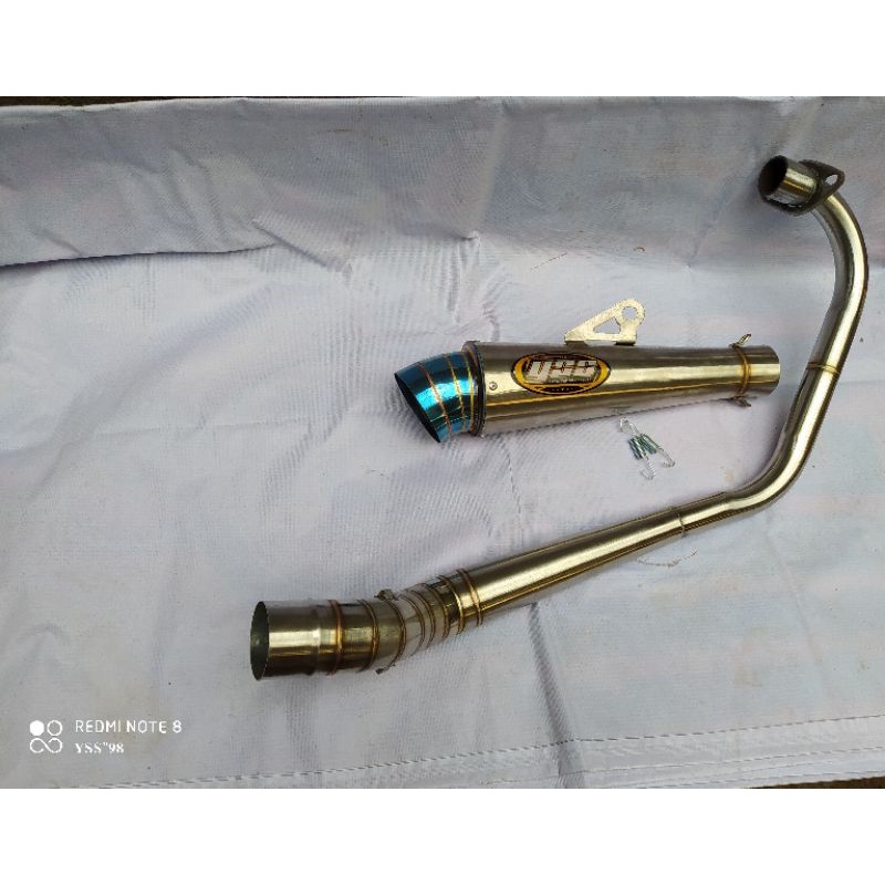Knalpot YSs Original Jiksauw ujung blue leher paten gl mp cb tiger