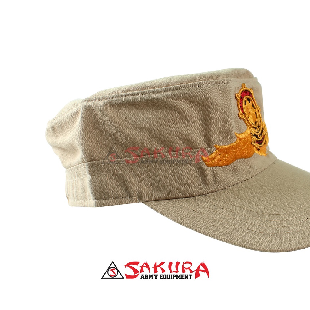 Topi Komando POL PP Wing Cream Topi Satpol PP