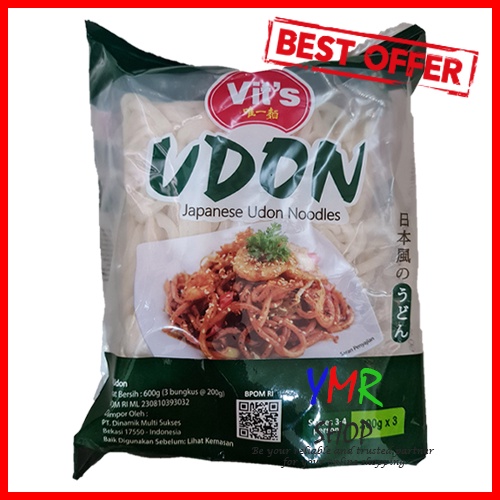 Vit's Mie Mi Udon Japanese Style Noodle Multipack Import Halal - Udon Mentah - Udon Halal Instant