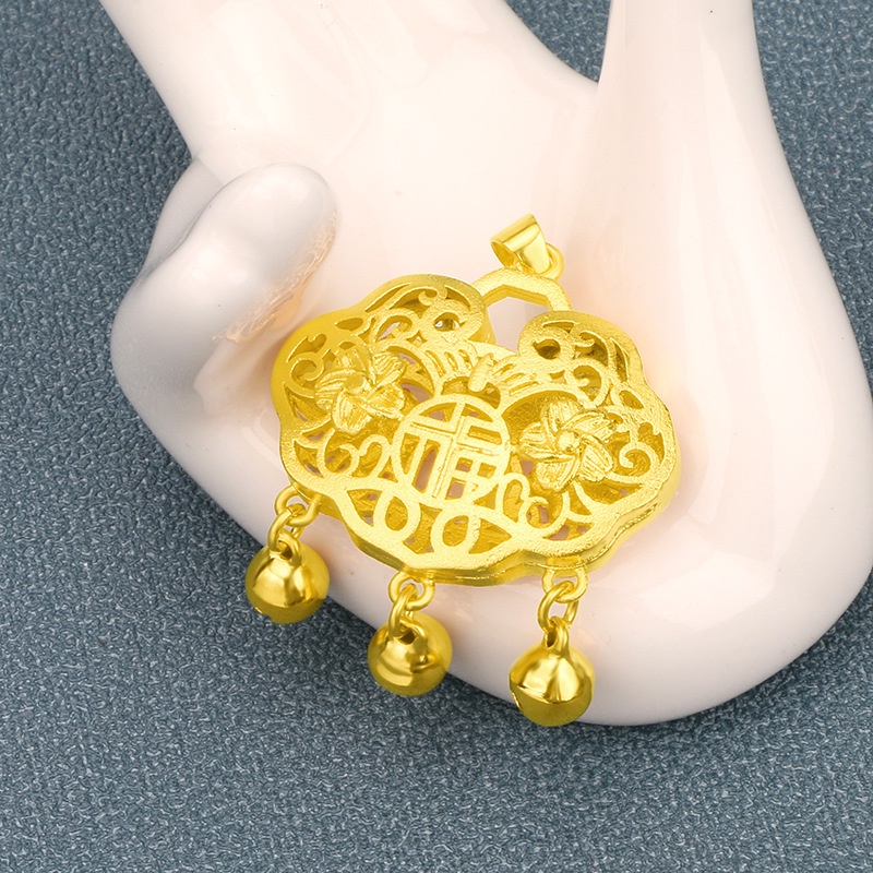 Kalung Emas Asli Kadar 375 Dengan Liontin Gembok Panjang 916