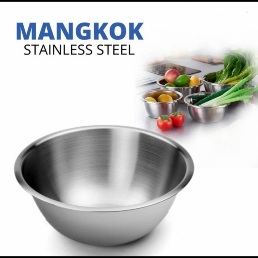 Mangkok Baskom Stainless Serbaguna Waskom Mixing Bowl Ember Dapur Susu