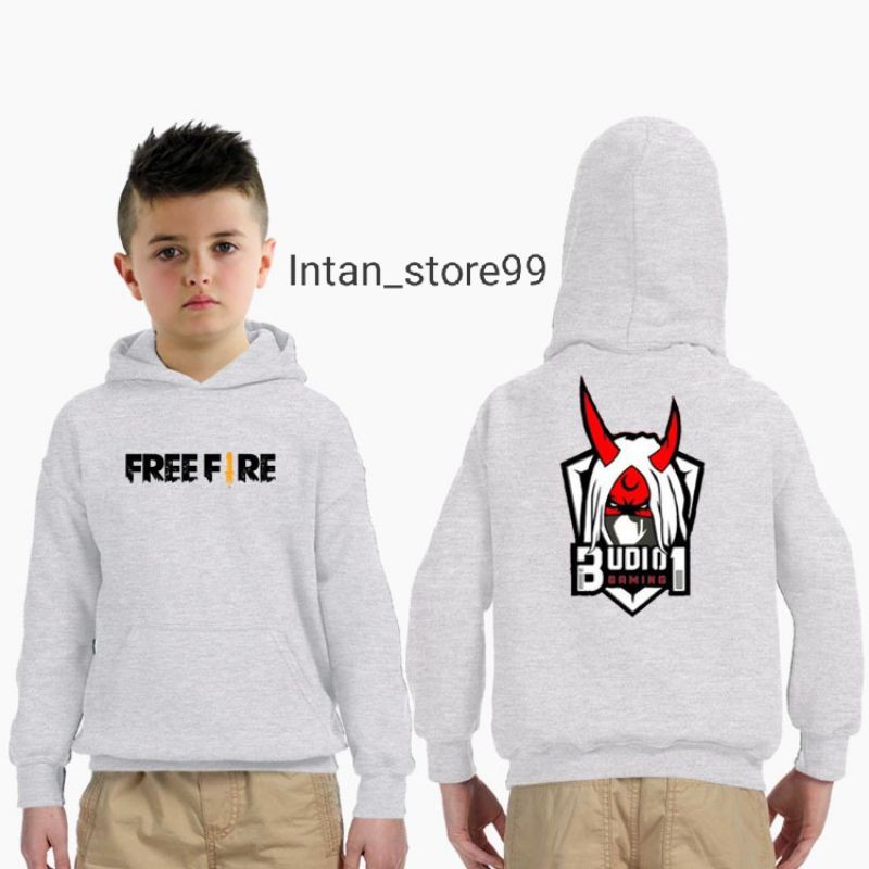 jaket hoodie sweter anak cowok free fire budi01 gaming untuk anak laki - laki FF budi 01 gaming jake