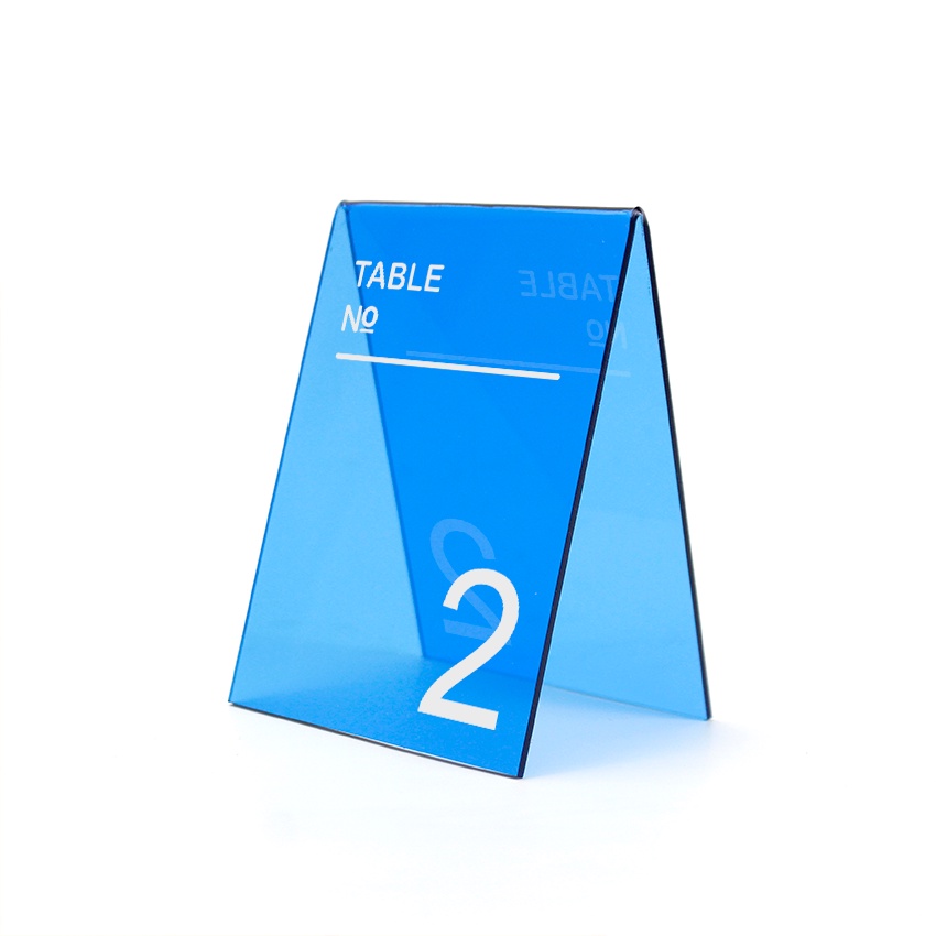 Nomor Meja Akrilik Warna - Angka Meja Coffee Shop