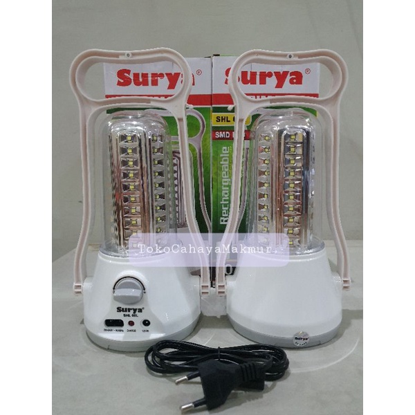 Lampu Emergency Rechargeable Surya Bima SHL 60L / Senter Darurat Surya