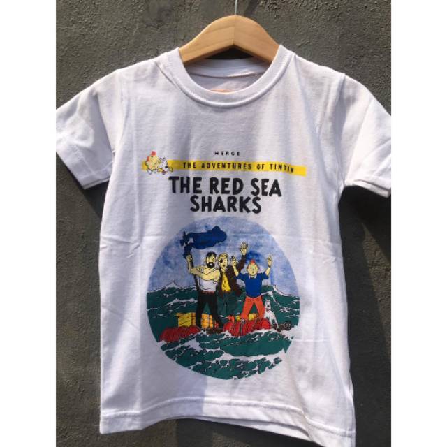 KAOS ANAK TINTIN RED SEA SHARKS