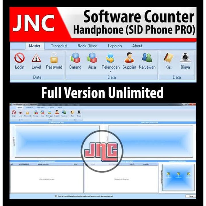 Jnc Software Counter Handphone Sid Phone Pro Retail / Konter Full