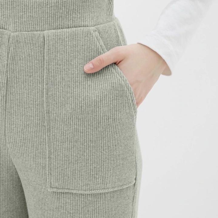 Special Price.. UNQ Ribbed Wide Pants with Slit