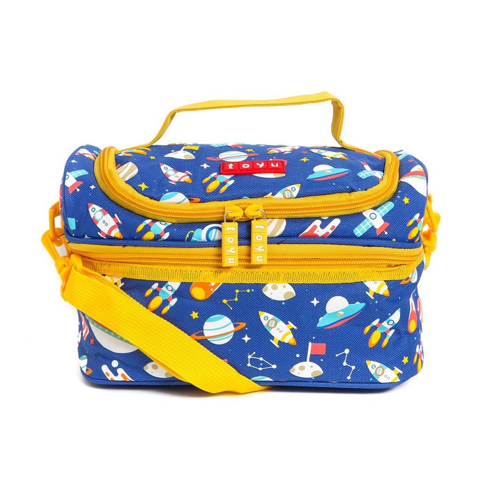 [BISA COD] Lunch Bag Tas Makan Bekal Kotak Fashion Anak Pria Perempuan Biru DISKON