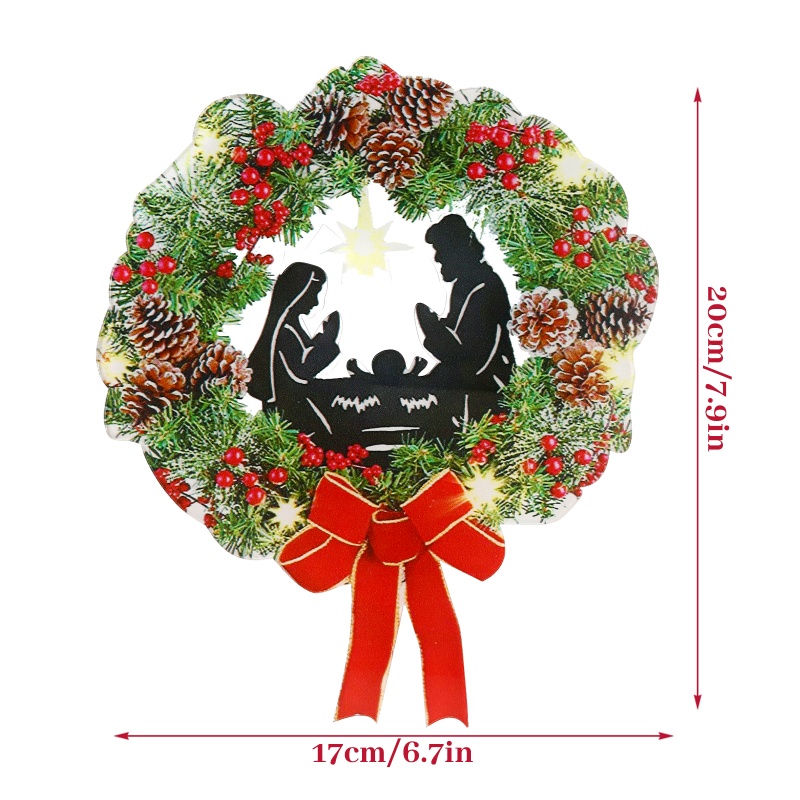 Karangan Bunga Poinsettia Buatan Untuk Dekorasi Pintu Depan Natal