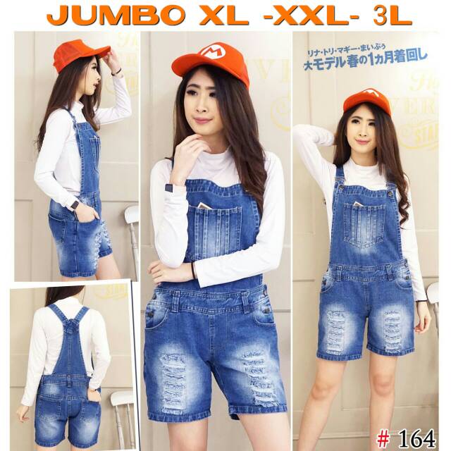 OVERALL SHORT JEANS JUMBO