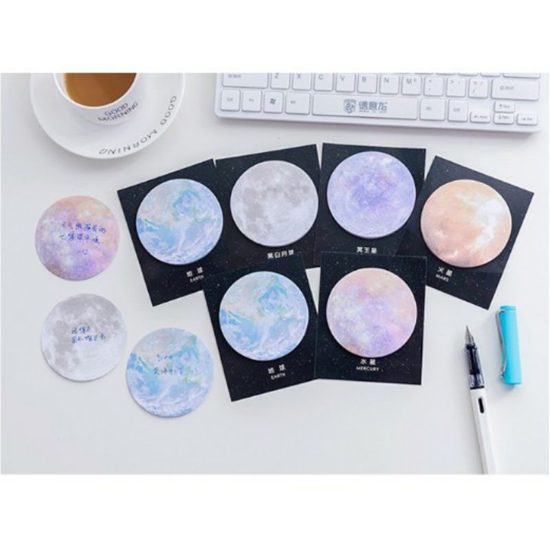 [MYUME.STORE] sticky note planet galaxy notes memo planet-3
