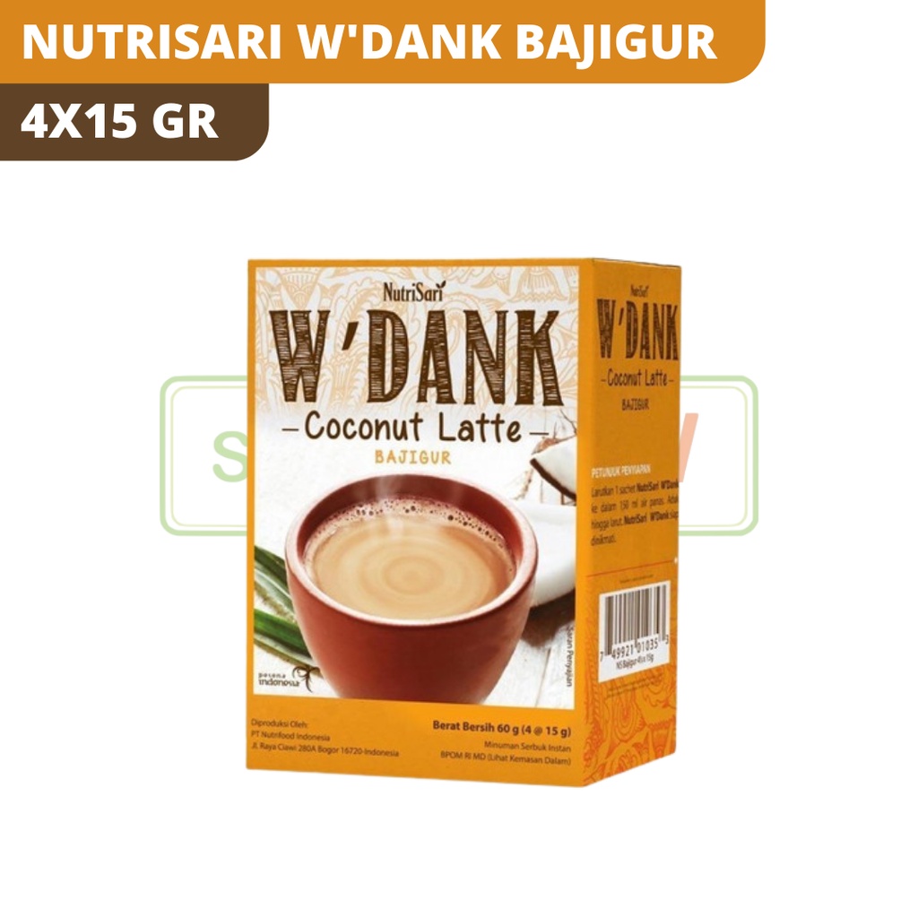 

NUTRISARI W'DANK COCONUT LATTE BAJIGUR 4X15GR