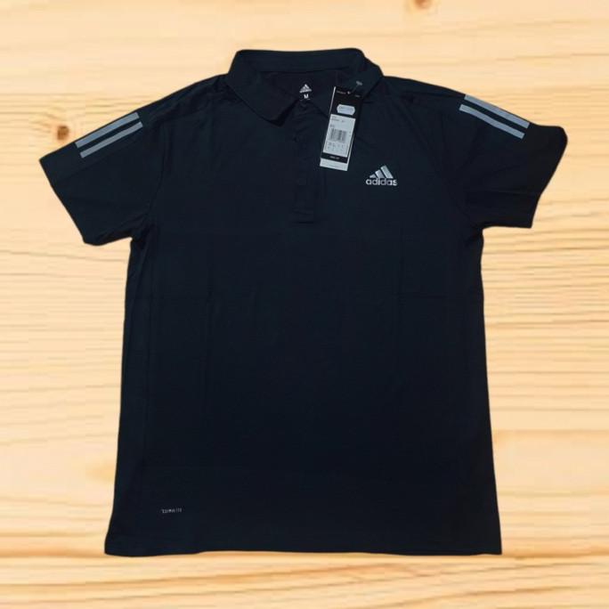 KAOS KERAH ADIDAS NAVY C GREY CLIMACOOL OLAHRAGA IMPORT