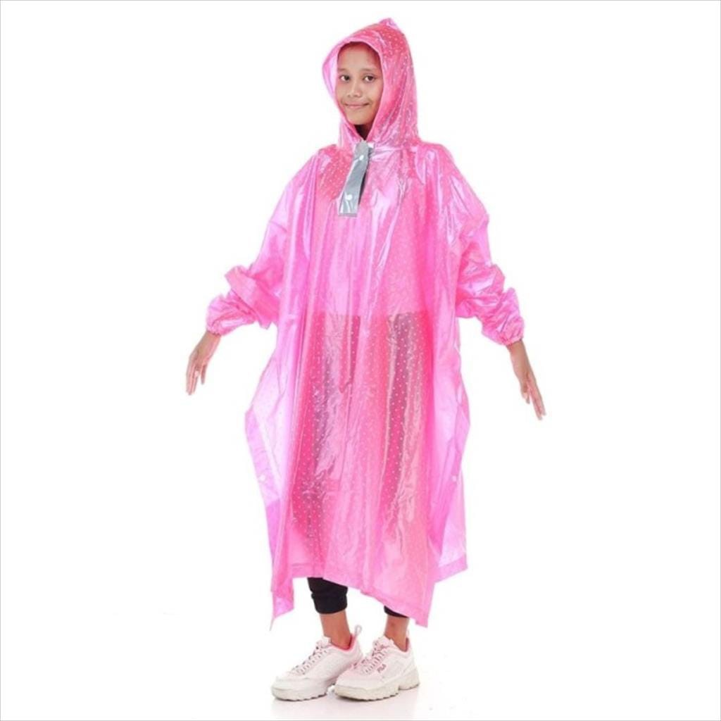 Jas hujan ponco lengan polkadot dewasa / Jas Hujan Pria / Plevia - 850 BISA COD 4U CLOTHING