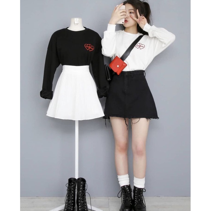 SWEATER WANITA SWEET LOVE /// ATASAN LUCU ALA KOREA FLEECE TEBAL KEKINIAN TERBARU''