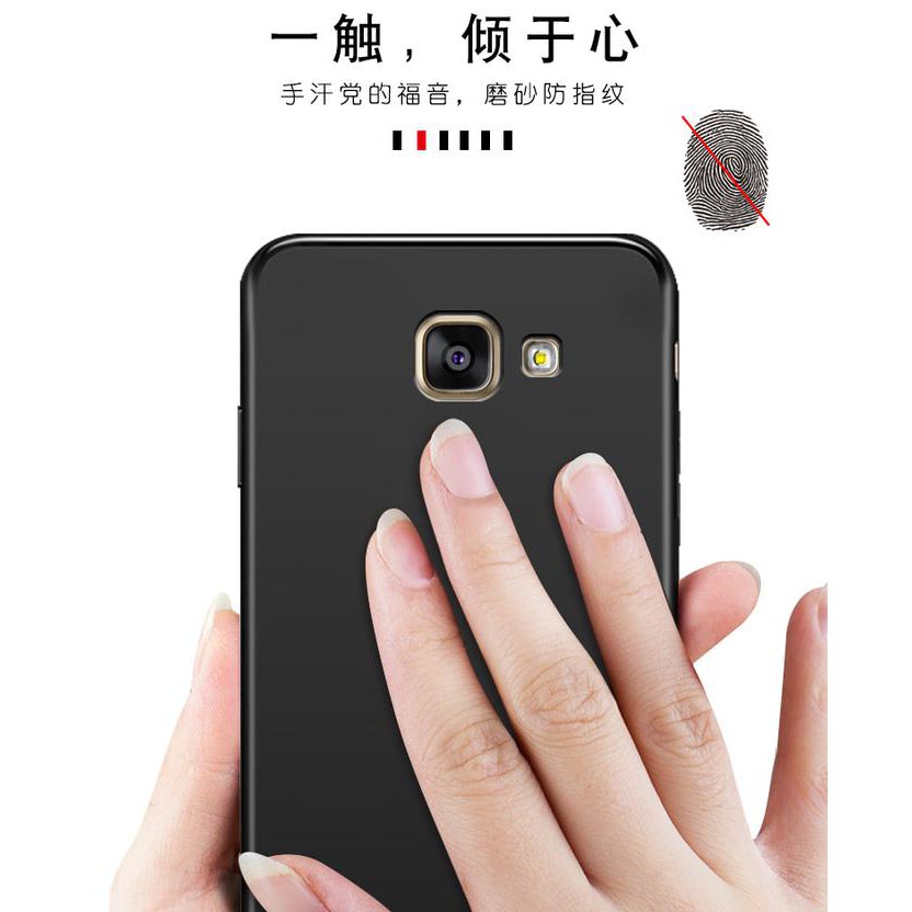 Case Slim Black Matte Samsung Galaxy A320 A3 17 2017 Softcase Matte - Hitam New Hokyti