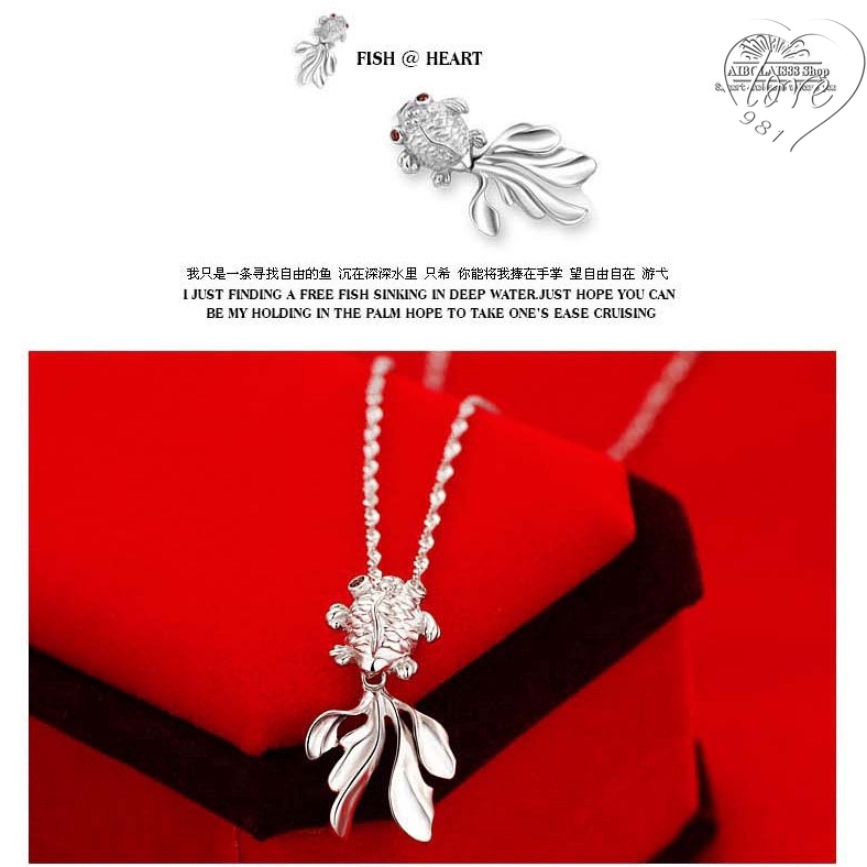 Jepang dan Korea perhiasan fashion ikan mas kecil kalung liontin rantai klavikula perempuan perhiasan Korea grosir perempuan set rantai tentang versi Korea kalung liar mode rantai klavikula     Small goldfish necklace pendant female clavicle chain