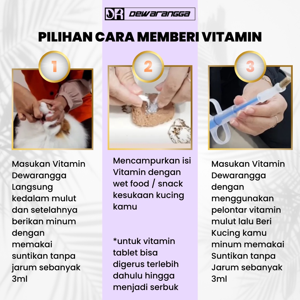 Dewarangga Paket Vitamin Kucing HERPES &amp; KLAMIDIA untuk Mengatasi Masalah Mata, Herpes, Klamidia, Mencegah Perkembangan Virus, Sebagai Antibiotik dan Anti Radang Alami