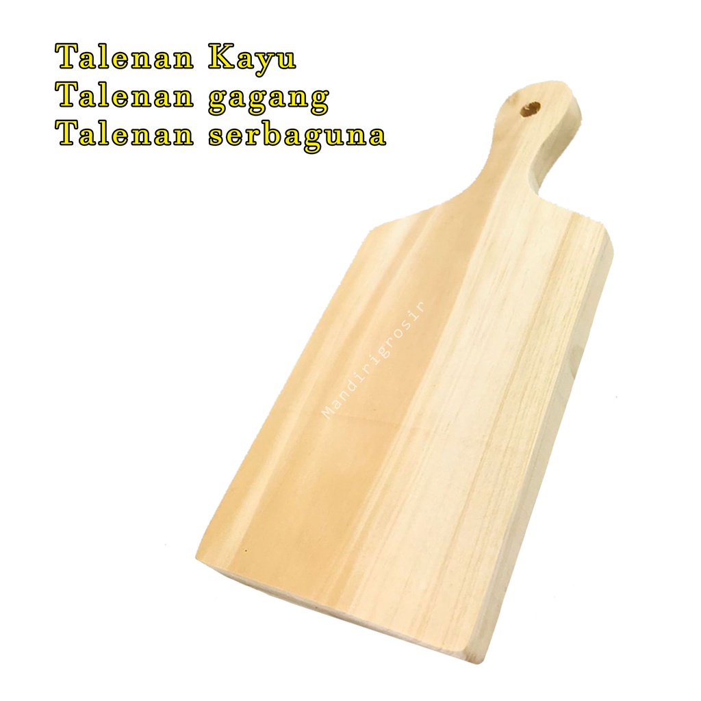 Talenan Kotak *Talenan Kayu Gagang * Alas Pemotong * Uk.35x18cm