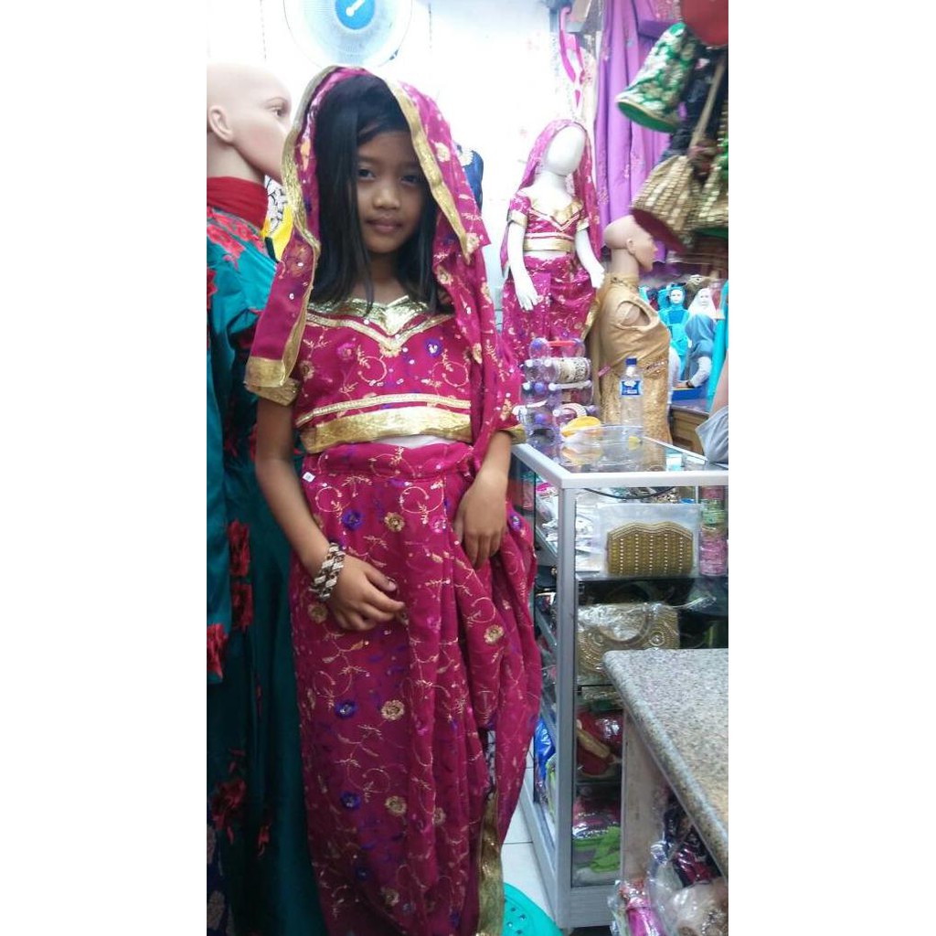 Murah Baju India Anak Lehenga U002fsari India 4 6 Thn Shopee Indonesia