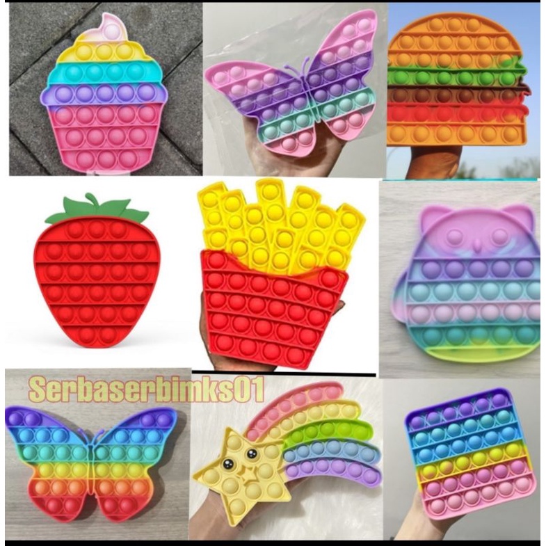 (Besar) Makassar COD Mainan Anak Fidget Buble Toys POP IT Murah Bahan Terbaik / POP IT termurah sula