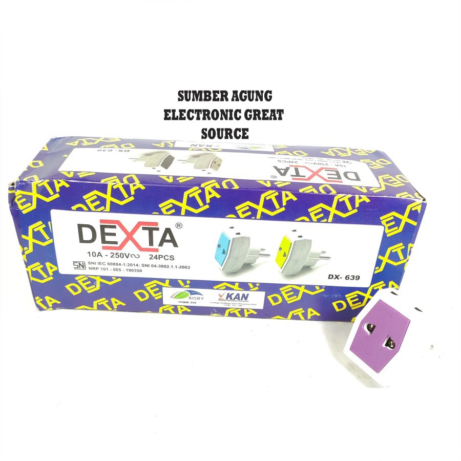 Dexta T Multi Warna DX639 Jek Cabanng Listrik Murah Ecer Grosir 10A 25