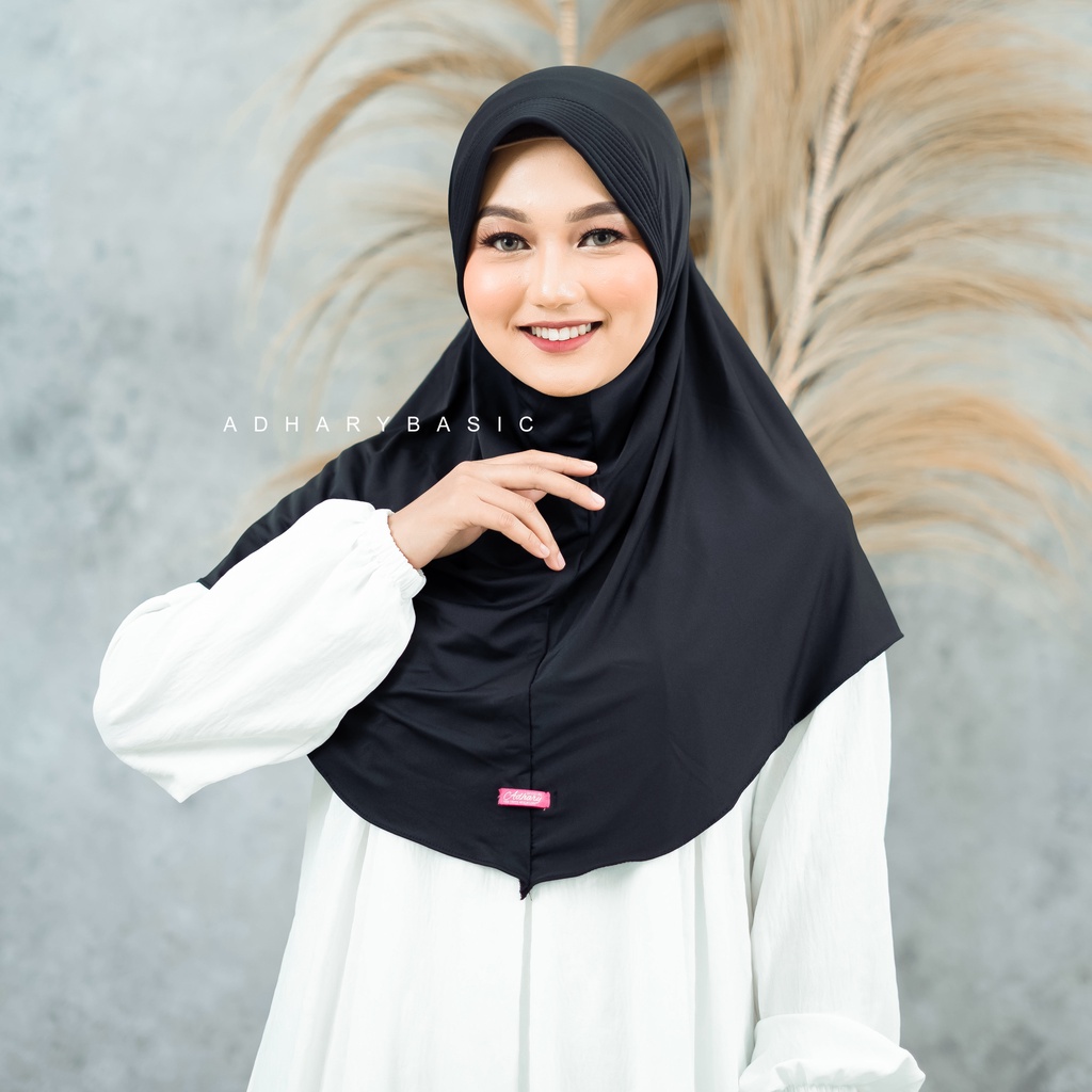 Adhary - Jilbab Instan Bahan Spandek Jersey Premium Kerudung Sport Bergo Hamidah Khimar Olahraga